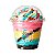 Copo algodão doce tampa bolha + marshmallow tricolor gourmet oreo - Imagem 1