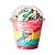 Copo algodão doce tampa bolha + marshmallow tricolor gourmet nesquik - Imagem 1