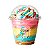 Copo algodão doce tampa bolha + marshmallow tricolor gourmet ovomaltine - Imagem 1