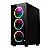 GABINETE GAMER RISE MODE GLASS 06X, MID TOWER, ARGB, ATX EM VIDRO, 6X FANS, PRETO - Imagem 4