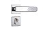 Fechadura Externa Stam Maçanetas Alavanca Porta Madeira Roseta Quadrada Conjunto Completo ST-803-RQ1i - Imagem 1