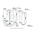 LAVADOR DE PIPETAS, Automativo de pipetas conjunto com 1 sifão , 1cesto perfurado e 02 depositos para solução.CAP.50ML - Imagem 2