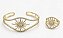 Bracelete conjunto com anel cravejado - Imagem 1