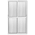 Porta de Alumínio Branco Suprema 02 folhas móveis - 210x160 - Imagem 1
