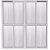 Porta de Alumínio Suprema 04 folhas Maxx Branco - 210x200 - Imagem 1