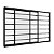 Janela de alumínio 02 folhas com grade Horizontal Preto - 100x120 - Imagem 1