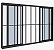 Janela de alumínio Modular Preto 4 Folhas com Grade - 120x150 - Imagem 1