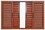 Janela de alumínio Maxx Madeiro veneziana 06 folhas - 120x150 - Imagem 1