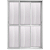 Porta de aluminio 03 folhas móveis maxx Branco - 210x150 - Imagem 1