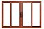 Janela de alumínio 04 folhas Madeiro Maxx - 100x120 - Imagem 1