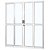 Porta de Correr em alumínio 04 folhas branca - 210x200 - Imagem 4