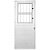 Porta de alumínio social lambril Branco Esquerda - 210x90 - Imagem 3