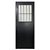 Porta de alumínio Lambril com Grade Preto Direita - 210x60 - Imagem 1