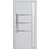 Porta de alumínio Visor com friso Lambril Branco Direita - 210x70 - Imagem 1