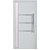 Porta de alumínio Visor com friso Lambril Branco Esquerda - 210x100 - Imagem 1