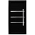 Porta pivotante com friso lambril Preto Esquerda - 210x110 - Imagem 1