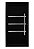 Porta pivotante com friso lambril Preto Direita 230x100 - Imagem 1