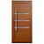 Porta pivotante com friso lambril Madeiro Direita - 210x100 - Imagem 1