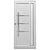 Porta pivotante Lambril com visor e Friso Branco Direita - 230x110 - Imagem 1