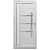 Porta pivotante Lambril com visor e Friso Branco Esquerda - 210x100 - Imagem 1