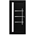 Porta pivotante com visor e friso lambril Preto Esquerda - 230x120 - Imagem 1