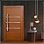 Porta pivotante Lambril com visor e Friso Madeiro Direita - 210x100 - Imagem 3