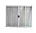 Janela de alumínio 04 folhas fit branca - 100x110 - Imagem 2