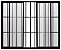 Janela de alumínio 04 folhas com grade preto - 120x120 - Imagem 1