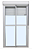 Porta integrada alumínio branco com persiana 2 folhas móveis - 230X100 - Imagem 2