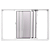 Janela de Alumínio Maxx 03 Folhas Móveis Branco - 120x160 - Imagem 2
