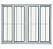 Janela de Alumínio 04 folhas Com Grade Master Branca - 100x200 - Imagem 2