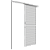 Porta de Correr Suspensa em Alumínio Palheta Branco - 210x105 - Imagem 1