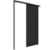 Porta de Correr Suspensa em Alumínio Palheta Preto - 210x105 - Imagem 1