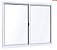 Janela de alumínio 02 folhas branca - 60x120 - Imagem 2