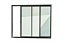 Janela de alumínio 02 folhas fit Preto - 100x80 - Imagem 3