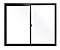 Janela de alumínio 02 folhas fit Preto - 80x120 - Imagem 1