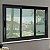 Janela de Alumínio Elite 03 Folhas Moveis Preta - 120x200 - Imagem 2
