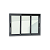 Janela de Alumínio Elite 03 Folhas Moveis Preta - 120x240 - Imagem 1