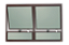 Janela Maxim-Ar 2 Secoes de Alumínio Marrom Corten - 80x120 - Imagem 1