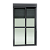 Porta Balcao com Persiana Integrada em Alumínio Preto Maxx - 220X180 - Imagem 1