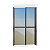 Porta Balcao com Persiana Integrada em Alumínio Mix Marrom Maxx - 220X200 - Imagem 1
