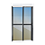 Porta Balcao com Persiana Integrada em Alumínio Mix Preto Maxx - 220X200 - Imagem 1