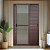Porta Veneziana Maxx em Alumínio Marrom Corten 3 folhas - 210x200 - Imagem 2