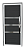 Porta Lambril Friso Evolution Com Puxador Mix Preto Direita - 210x100 - Imagem 1