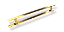 Porta Lambril Miraggio Com Puxador Gold Preta Direita - 210x90 - Imagem 3
