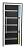 Porta Lambril Miraggio Com Puxador Mix Preto Esquerda - 210x90 - Imagem 1