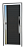 Porta Lambril Visione com Puxador Mix Preto Direita - 210x100 - Imagem 1