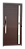 Porta Lambril Visione com Puxador Marrom Esquerda - 210x100 - Imagem 1