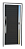 Porta Lambril Visione Com Puxador mix Preto Esquerda - 210x100 - Imagem 1