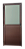 Porta Lambril Marrom com Vidro Fixo Mini Boreal Direita - 210x80 - Imagem 1